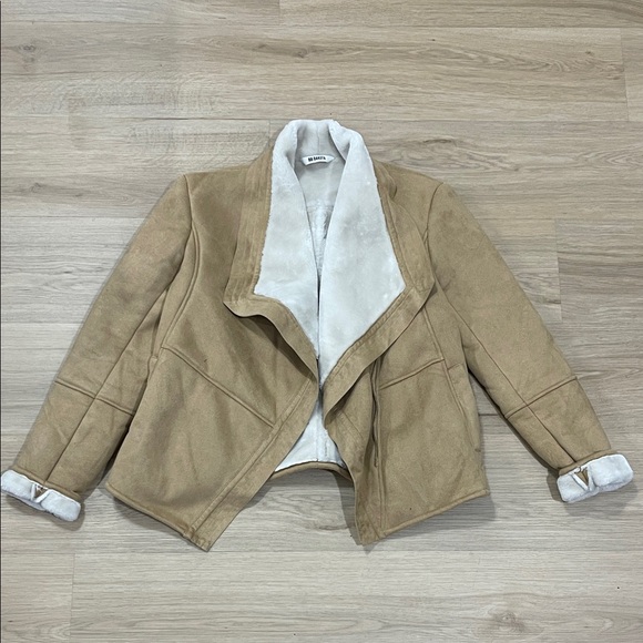BB Dakota Tan and Cream Teddy Jacket